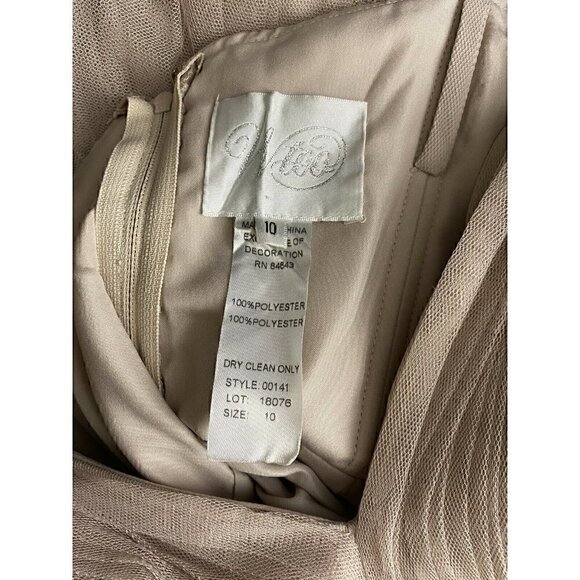 Wtoo By Watter Styles Bridesmaids Dress Size 10 Women's Style 00141 Mocha Blush - Picture 5 of 5